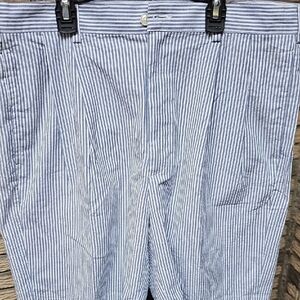 NWT JOS A BANK Seersucker Stay Cool Shorts Sz 36 Pleated